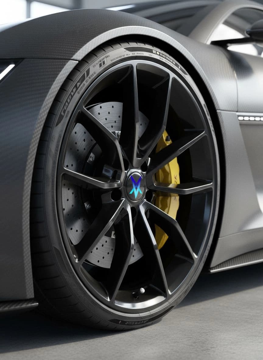 Auto dealership wheel logo